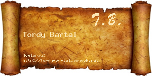 Tordy Bartal névjegykártya